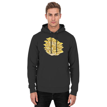 Limonenseitling – Hoodie für Männer und Frauen – Jet Black – Model Mann