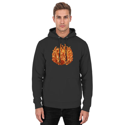 Puppenkernkeule – Hoodie für Männer und Frauen – Jet Black – Model Mann