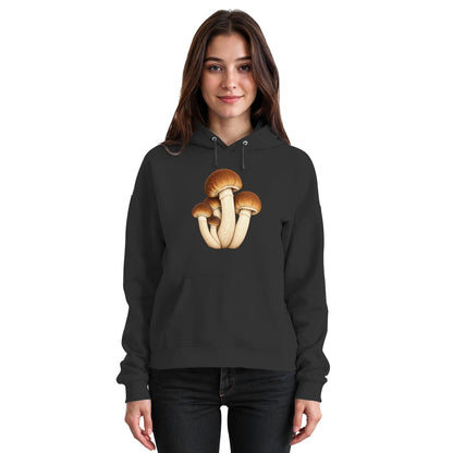 Pioppino – Hoodie für Männer und Frauen – Jet Black – Model Frau