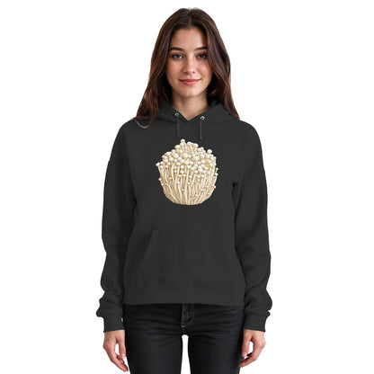 Enoki – Hoodie für Männer und Frauen – Jet Black – Model Frau
