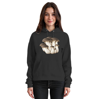 Black Pearl King Oyster – Hoodie für Männer und Frauen – Jet Black – Model Frau