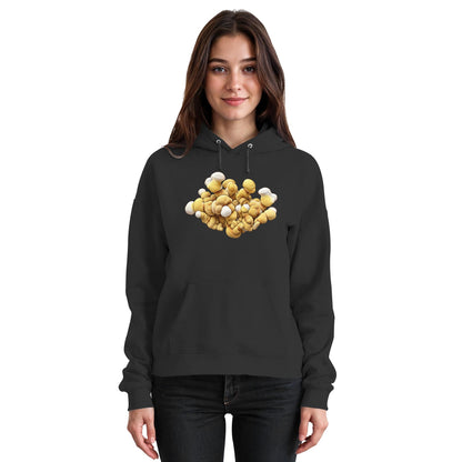 Antler Reishi – Hoodie für Männer und Frauen – Jet Black – Model Frau