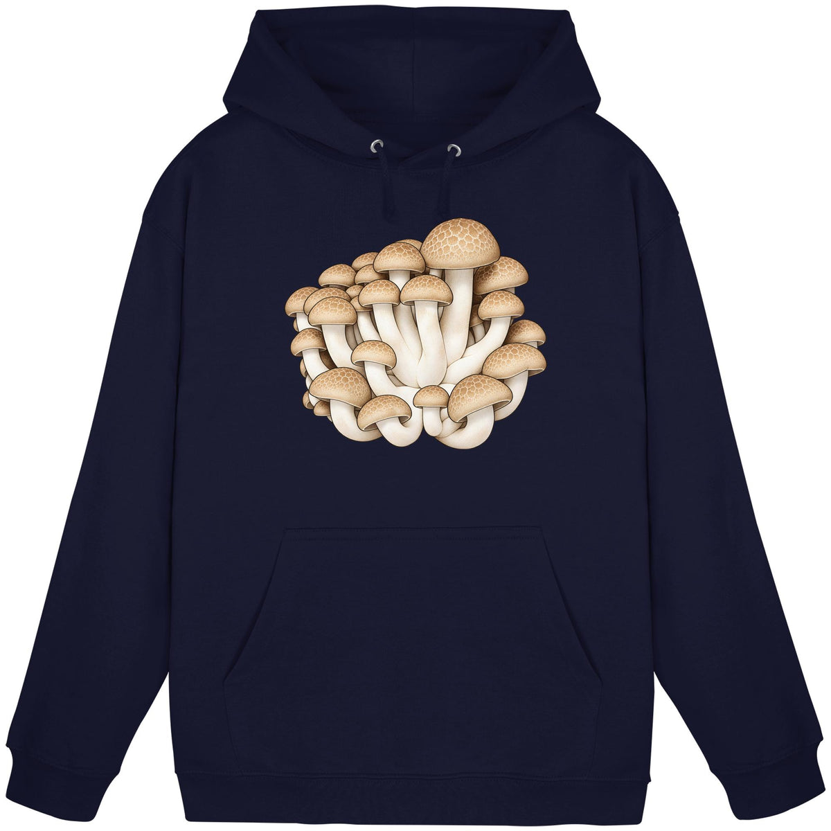 Brauner Shimeji – Hoodie für Männer und Frauen – Oxford Navy – Produktansicht