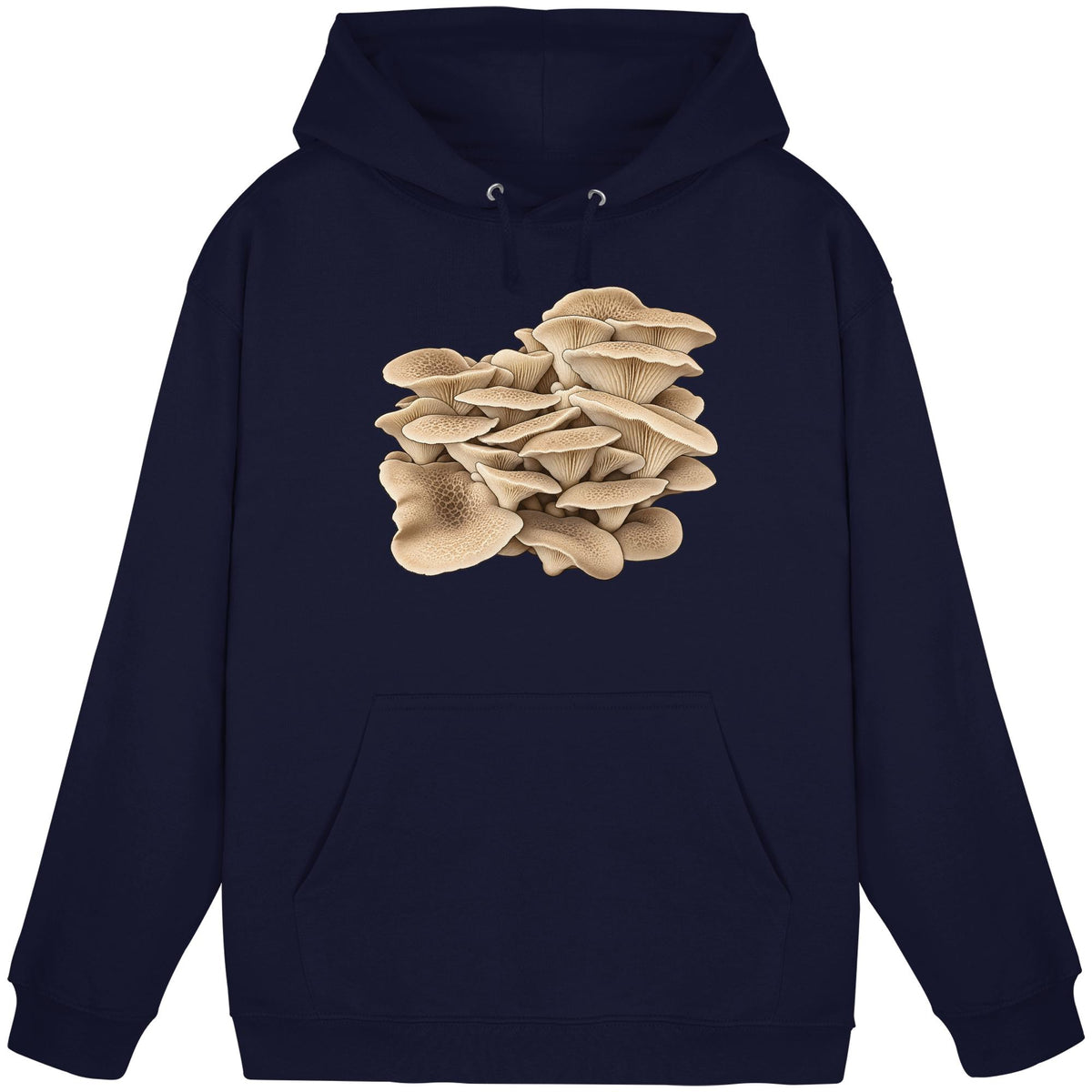 Getigerter Sägeblättling – Hoodie für Männer und Frauen – Oxford Navy – Produktansicht