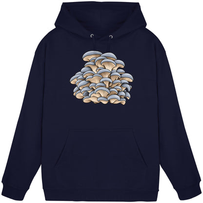 Austernseitling Blaugrau – Hoodie für Männer und Frauen – Oxford Navy – Produktansicht