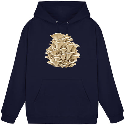 Rillstieliger Seitling – Hoodie für Männer und Frauen – Oxford Navy – Produktansicht