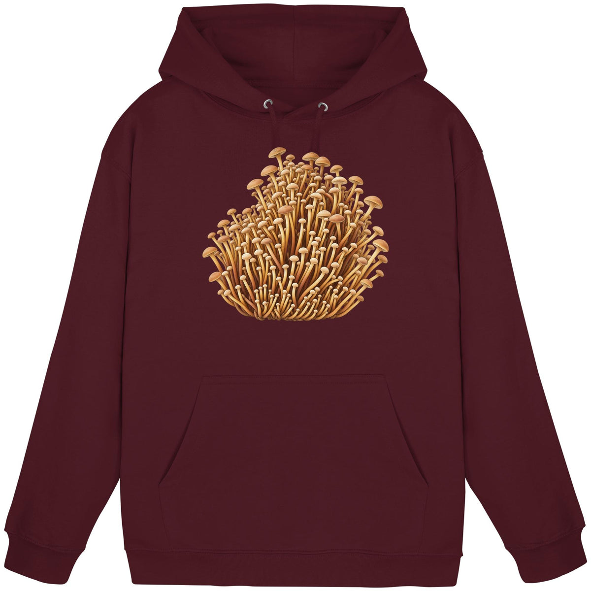 Knoblauchschwindling Hoodie – Bordeaux – Produktansicht