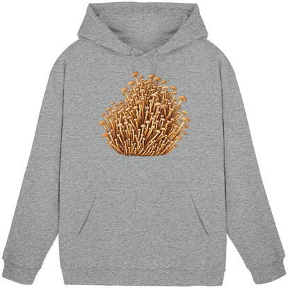 Knoblauchschwindling Hoodie – Grau – Produktansicht