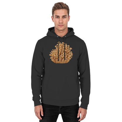Knoblauchschwindling Hoodie – Schwarz – Model Mann