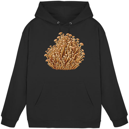 Knoblauchschwindling Hoodie – Schwarz – Produktansicht