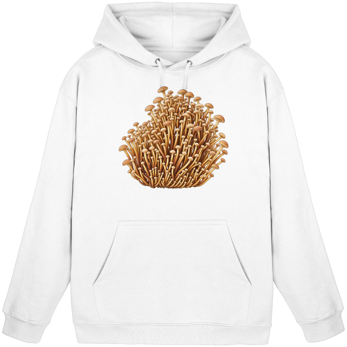 Knoblauchschwindling Hoodie – Weiß – Produktansicht
