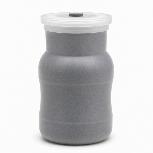 Steriles Master's Mix in Pilzzuchtflasche – gerade Frontansicht
