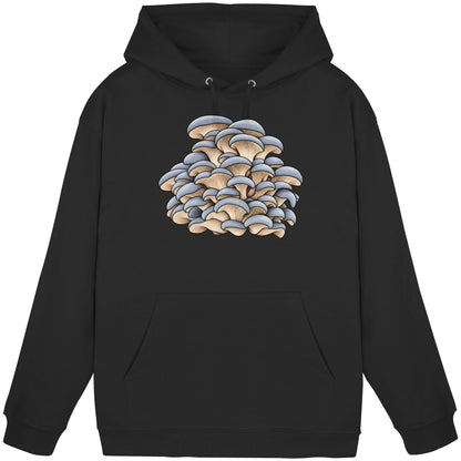 Austernseitling Blaugrau – Hoodie für Männer und Frauen – Schwarz