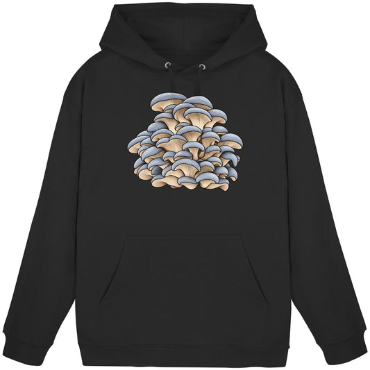 Austernseitling Blaugrau – Hoodie für Männer und Frauen – Schwarz