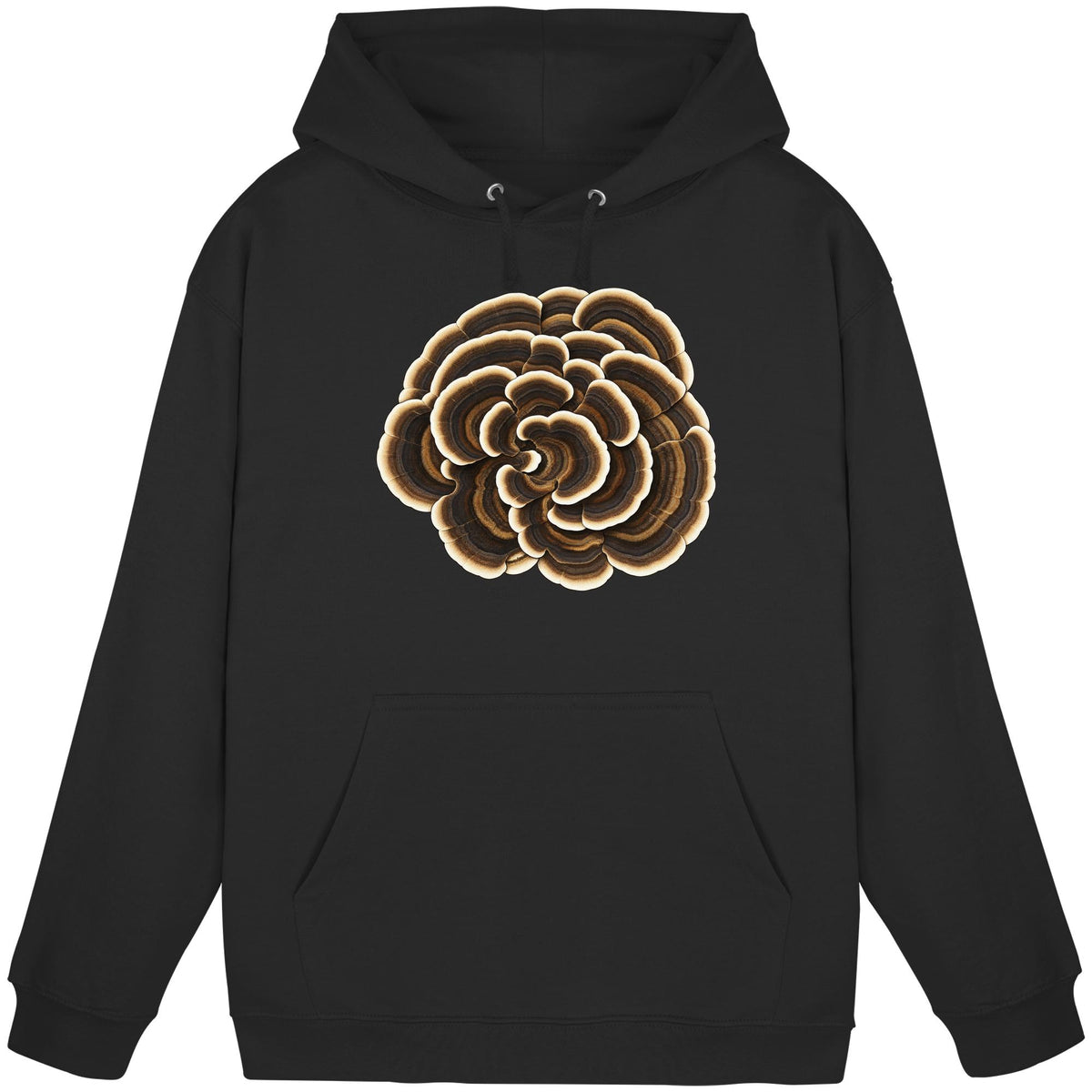 Schmetterlingstramete – Hoodie für Männer und Frauen – Schwarz