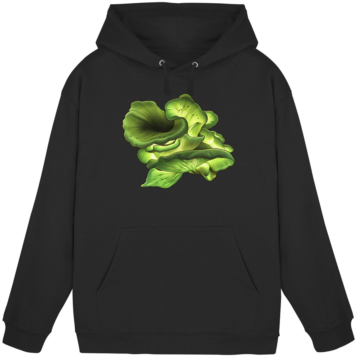 Leuchtpilz – Hoodie für Männer und Frauen – Schwarz