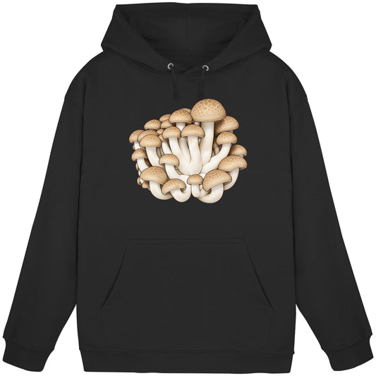 Brauner Shimeji – Hoodie für Männer und Frauen – Schwarz