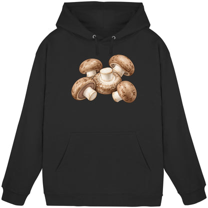 Brauner Champignon – Hoodie für Männer und Frauen – Schwarz