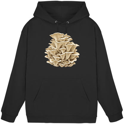 Rillstieliger Seitling – Hoodie für Männer und Frauen – Schwarz
