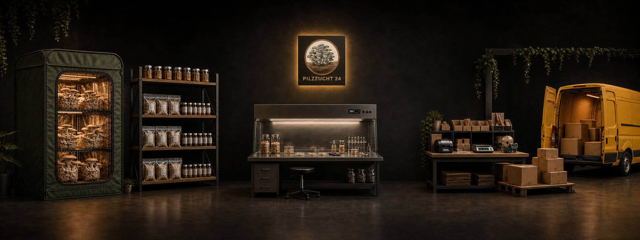 Pilzzucht24 Werkstatt – Desktop Banner