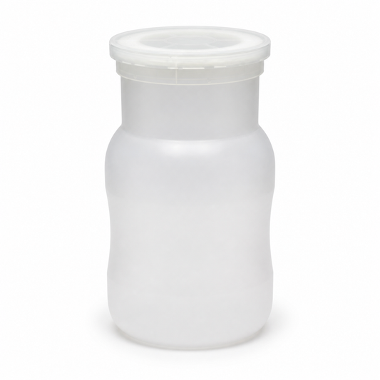 Pilzzuchtflasche 1.400 ml aus PP mit Filterdeckel – Vorderansicht
