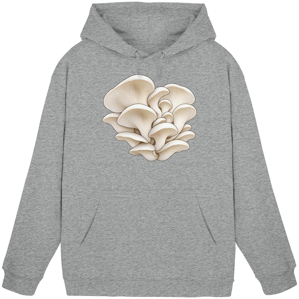 White Pearl Oyster Hoodie – Grau – Produktansicht