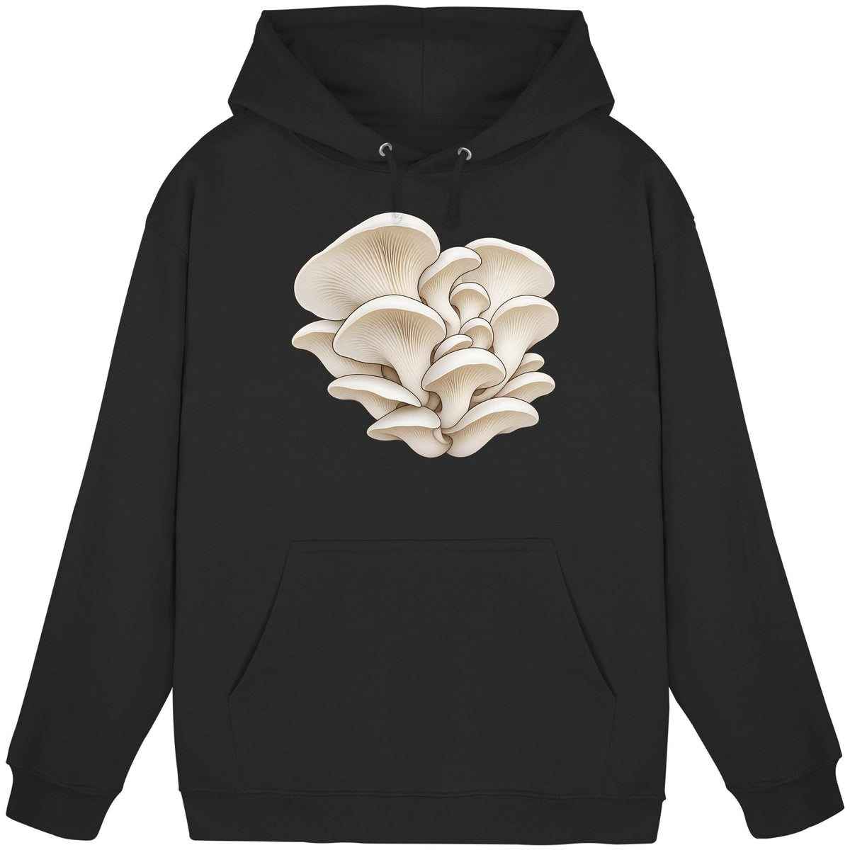 White Pearl Oyster Hoodie – Schwarz – Produktansicht