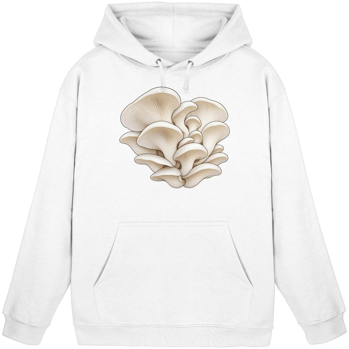 White Pearl Oyster Hoodie – Weiß – Produktansicht
